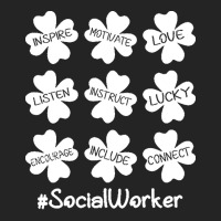 Social Worker St Patricks Day T  Shirt Shamrock Inspire Love Lucky Soc 3/4 Sleeve Shirt | Artistshot