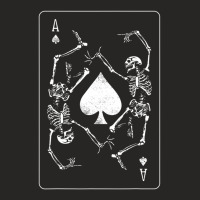 Trending Goth Punk Ace Of Spades Card Shark Gambler Skeleton (2) Ladies Fitted T-shirt | Artistshot