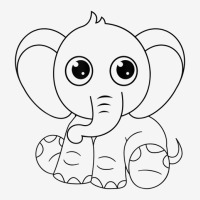 Cute Elephant Sitting Down Mousepad | Artistshot