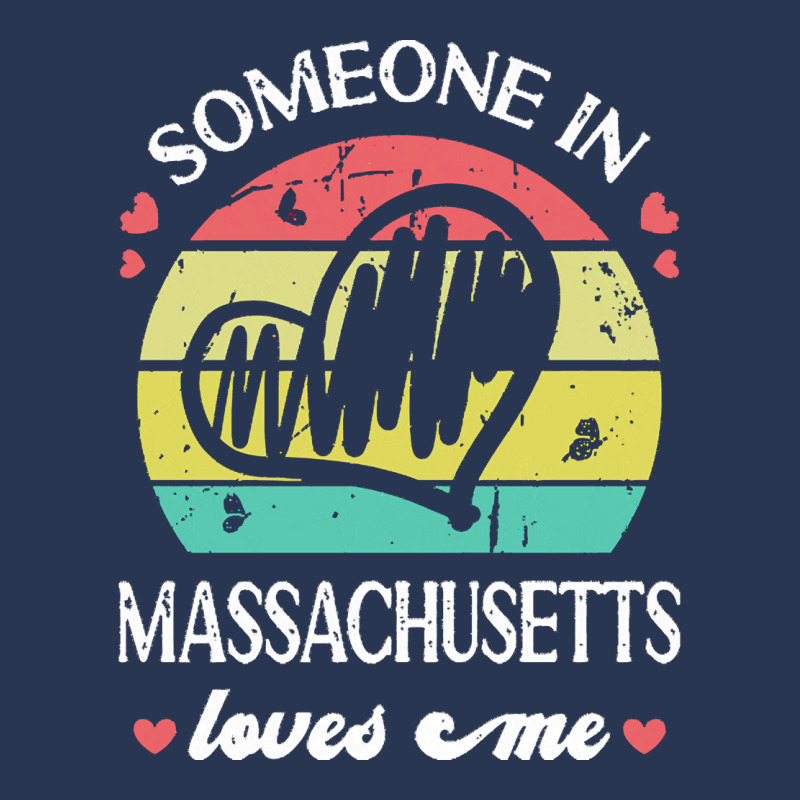 Someone In Massachusetts Loves T  Shirt Someone In Massachusetts Loves Men Denim Jacket | Artistshot