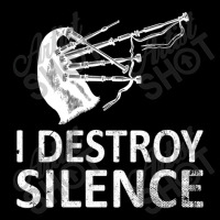 I Destroy Silence Funny Bagpiper Musician V-neck Tee | Artistshot