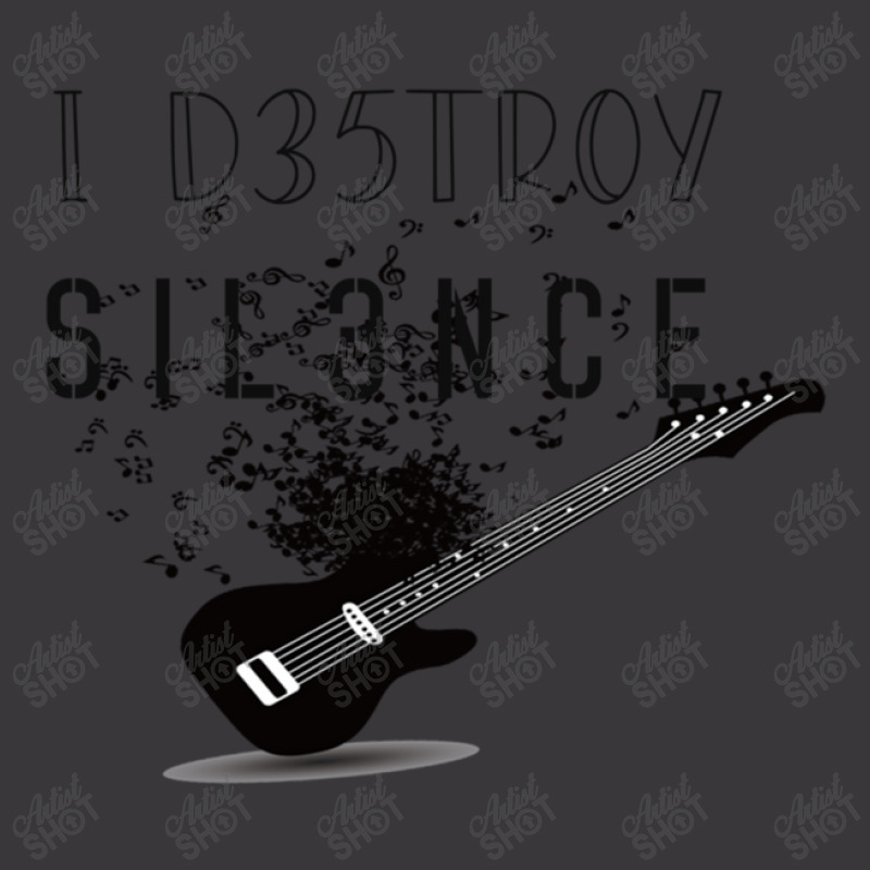 I Destroy Silence With Electric Guitar Ladies Curvy T-Shirt by PatrickDougherty | Artistshot