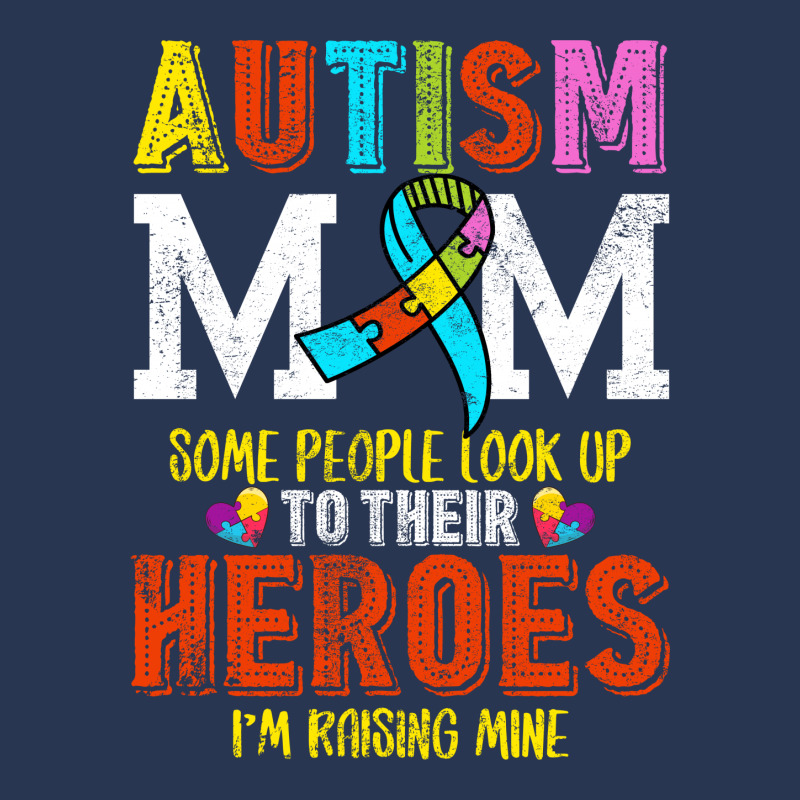 Autism Mom Some People Look Up To Their Heroes For Dark Men Denim Jacket by autlu2024 | Artistshot