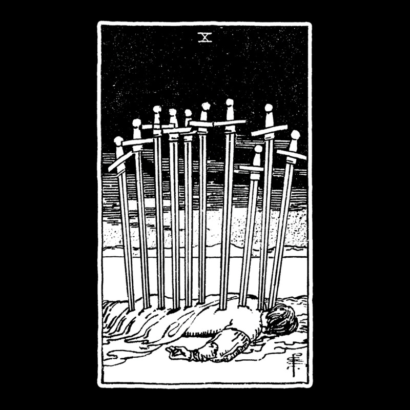 Ten Of Swords   X Of Swords   Tarot Card   Major Arcana   Fortune Tell Legging by jogetinanoe | Artistshot