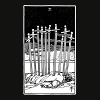 Ten Of Swords   X Of Swords   Tarot Card   Major Arcana   Fortune Tell Scorecard Crop Tee | Artistshot