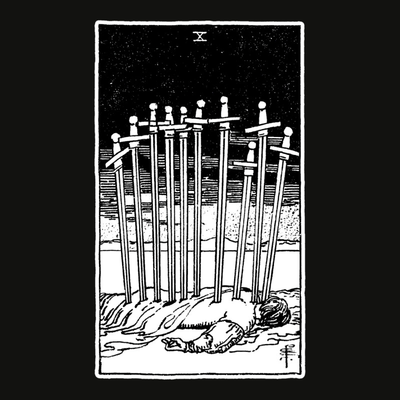 Ten Of Swords   X Of Swords   Tarot Card   Major Arcana   Fortune Tell Scorecard Crop Tee by jogetinanoe | Artistshot