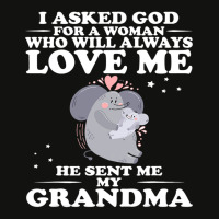 I Ask God For A Woman Who Always Love Me He Sent Me Grandma Scorecard Crop Tee | Artistshot