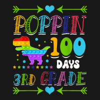 Poppin 100 Days 3rd Grade Primary School Dinosaur Kid T Rex T Shirt Flannel Shirt | Artistshot