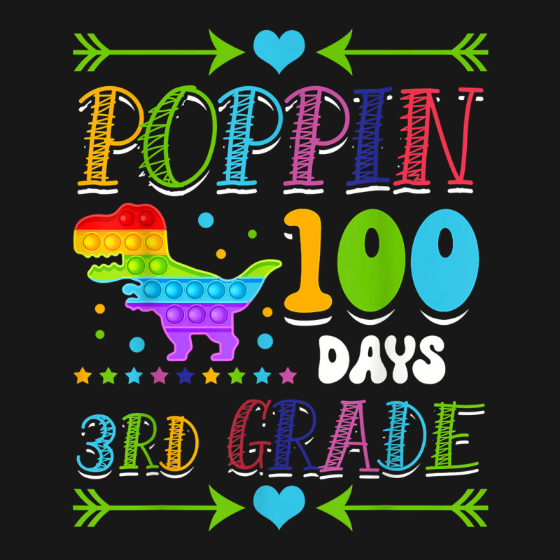 Poppin 100 Days 3rd Grade Primary School Dinosaur Kid T Rex T Shirt Flannel Shirt | Artistshot