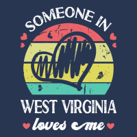 Someone In West Virginia Loves Me T  Shirt Someone In West Virginia Lo Men Denim Jacket | Artistshot