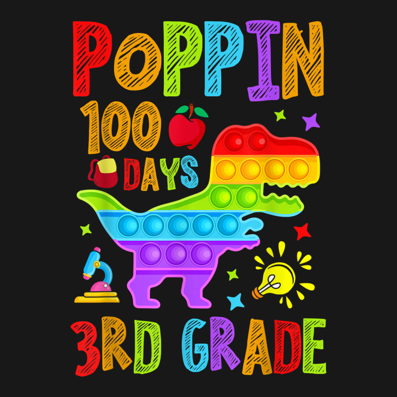 Poppin 100 Days 3rd Grade Dinosaur School Kid Elementary T Shirt Flannel Shirt | Artistshot