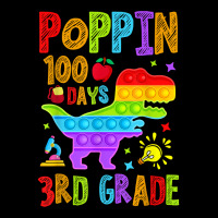 Poppin 100 Days 3rd Grade Dinosaur School Kid Elementary T Shirt Zipper Hoodie | Artistshot