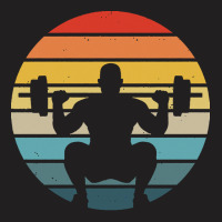 Squat T  Shirt Squat Silhouette On A Distressed Retro Sunset Print T T-shirt | Artistshot