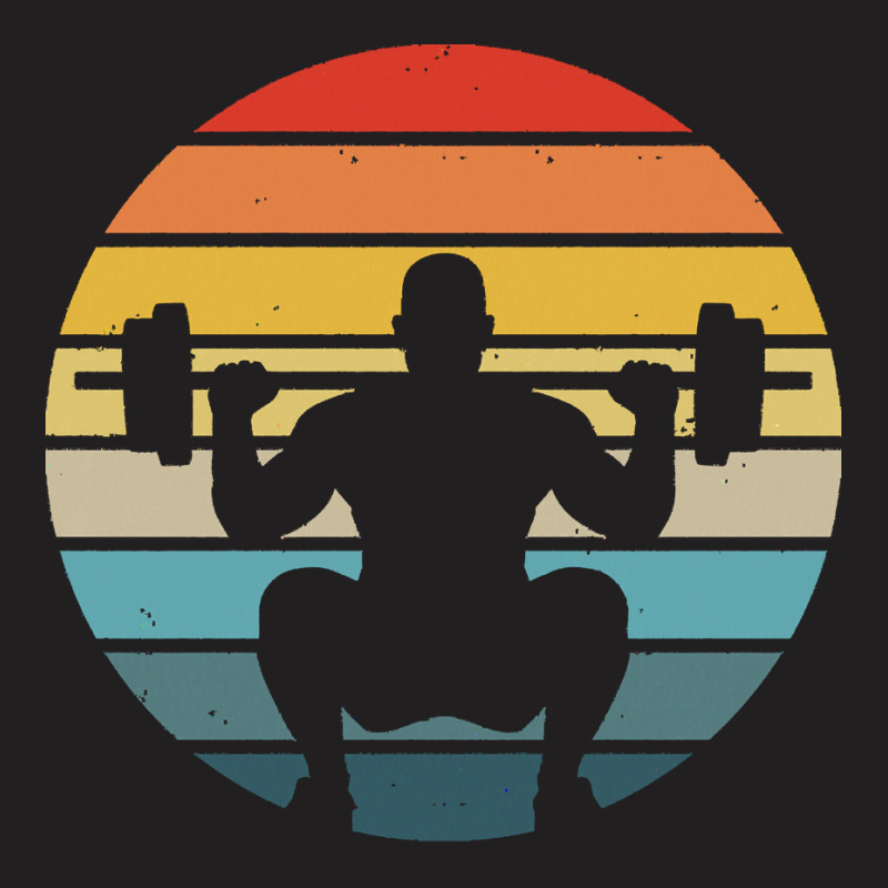 Squat T  Shirt Squat Silhouette On A Distressed Retro Sunset Print T T-shirt | Artistshot