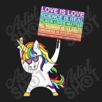 Social Justice Unicorn Activist Sign Equity Protest Inclusive Climate Classic T-shirt | Artistshot