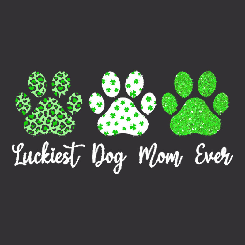 St Paddys Paw Dog Leopard Shenanigans T  Shirt Luckiest Dog Mom Ever S Vintage Short | Artistshot