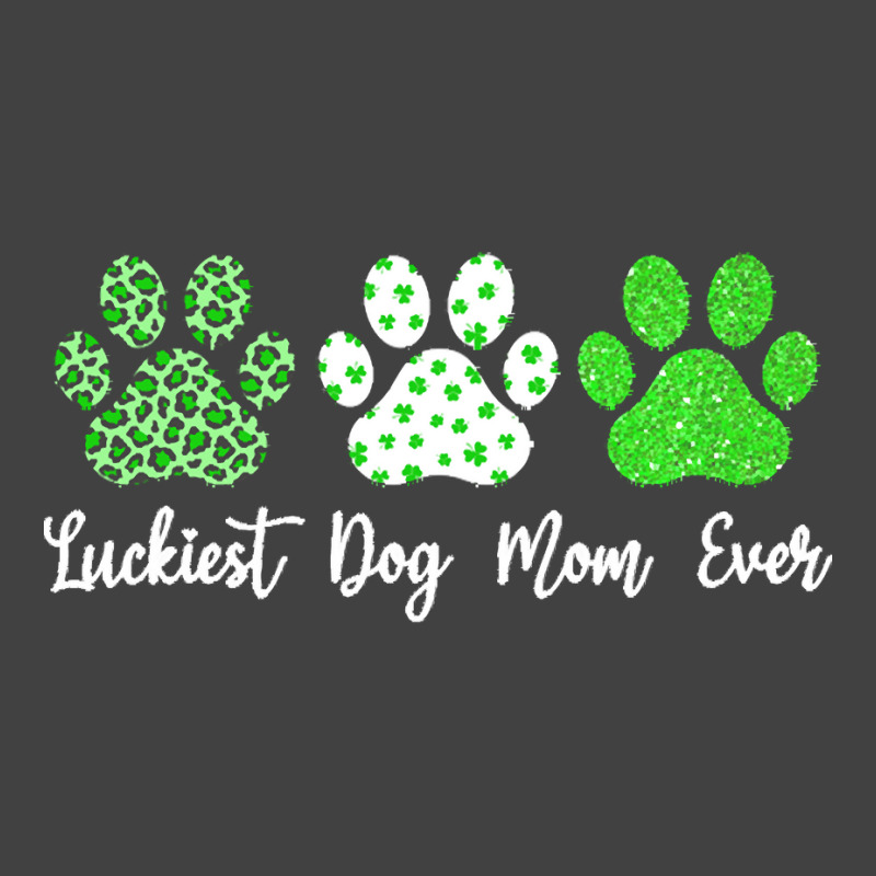 St Paddys Paw Dog Leopard Shenanigans T  Shirt Luckiest Dog Mom Ever S Vintage T-shirt | Artistshot