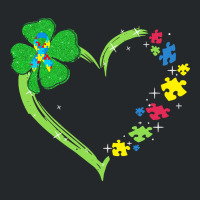 St Patricks Day Autism Awareness Heart T  Shirt Funny Autism St Patric Crewneck Sweatshirt | Artistshot