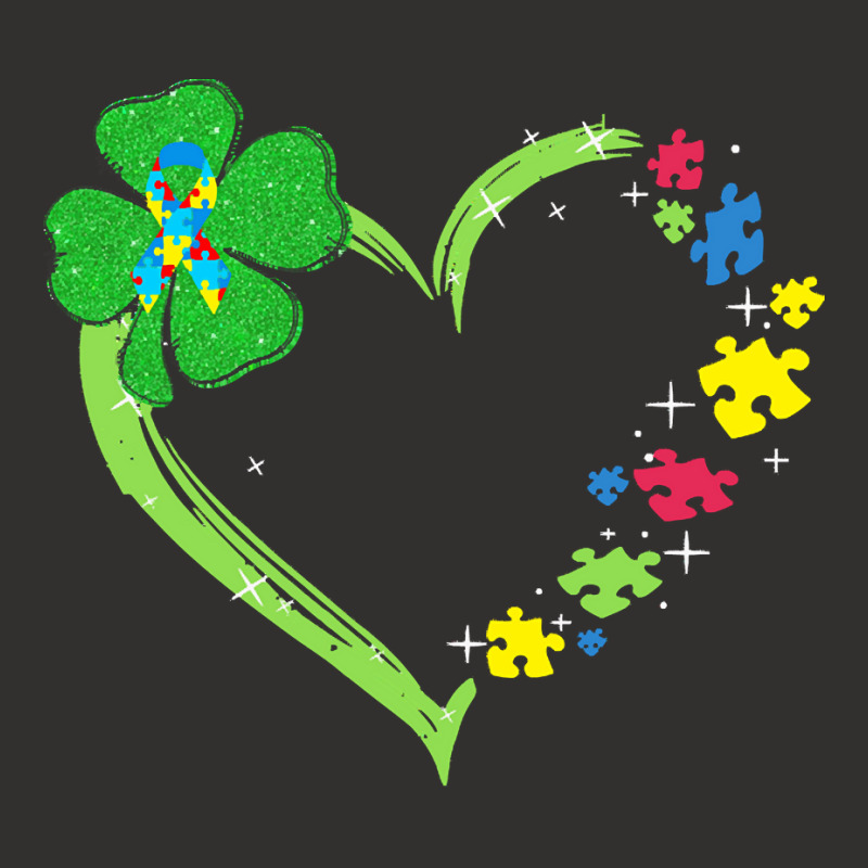 St Patricks Day Autism Awareness Heart T  Shirt Funny Autism St Patric Champion Hoodie | Artistshot