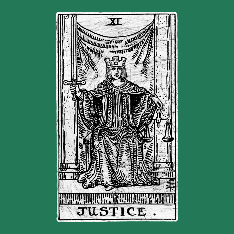 Justice Tarot Card   Major Arcana   Fortune Telling   Occult Ladies Fitted T-Shirt by hasanydumpit9 | Artistshot