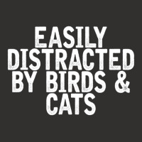 Easily Distracted By Birds & Cats Joke Quote Champion Hoodie | Artistshot