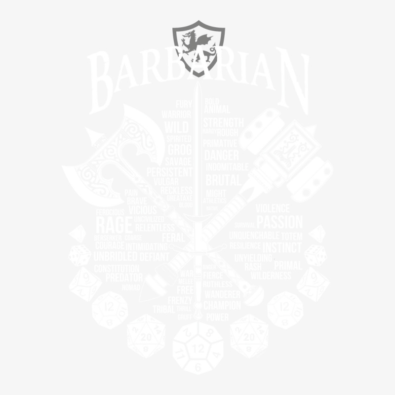 Rpg Class Series Barbarian   White Version Ladies Fitted T-Shirt by alhajiyavanic | Artistshot