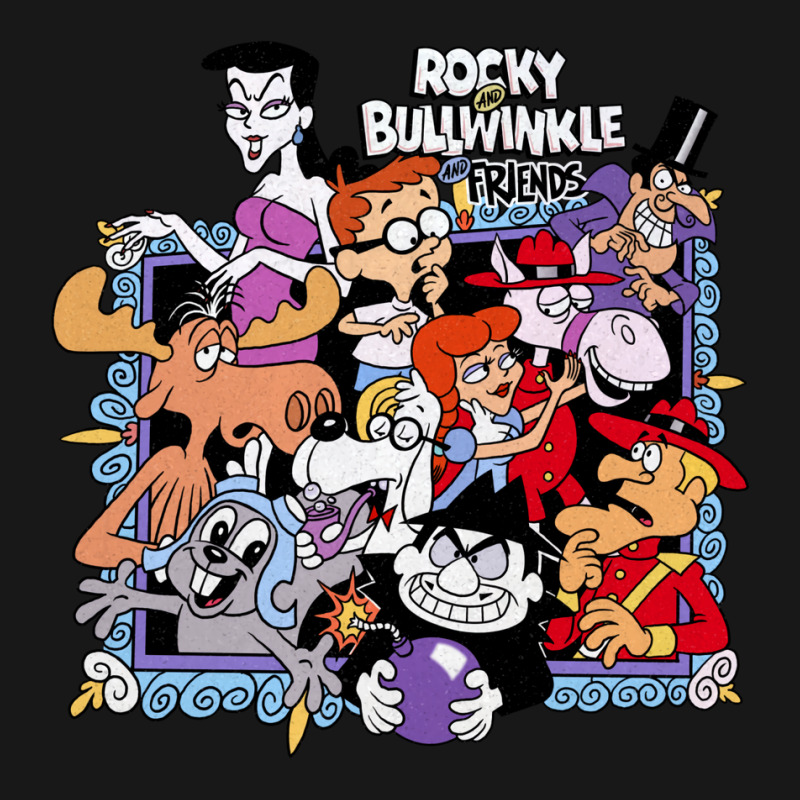 Tribute To Jay Ward Cartoons Rocky And Bullwinkle With Friends Flannel Shirt | Artistshot