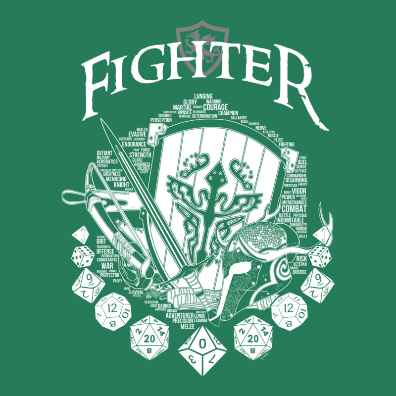 Rpg Class Series Fighter   White Version T-Shirt by alhajiyavanic | Artistshot