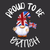 Proud To Be British Union Jack Gnome England Great Britain T Shirt Vintage Short | Artistshot