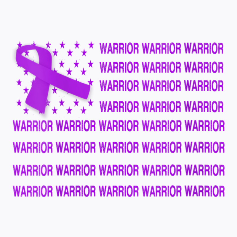 Womens Domestic Violence Warrior   Usa Flag Purple Ribbon V Neck T Shi T-shirt | Artistshot