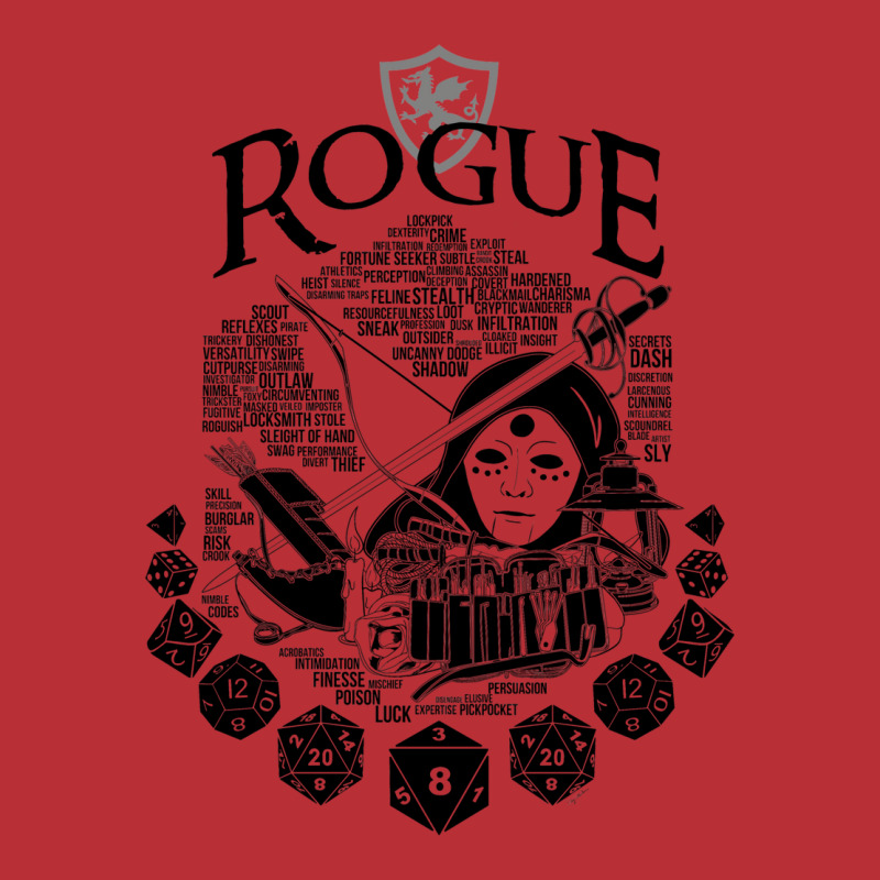 Rpg Class Series Rogue   Black Version T-Shirt by alhajiyavanic | Artistshot