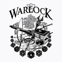 Rpg Class Series Warlock   Black Version T-shirt | Artistshot