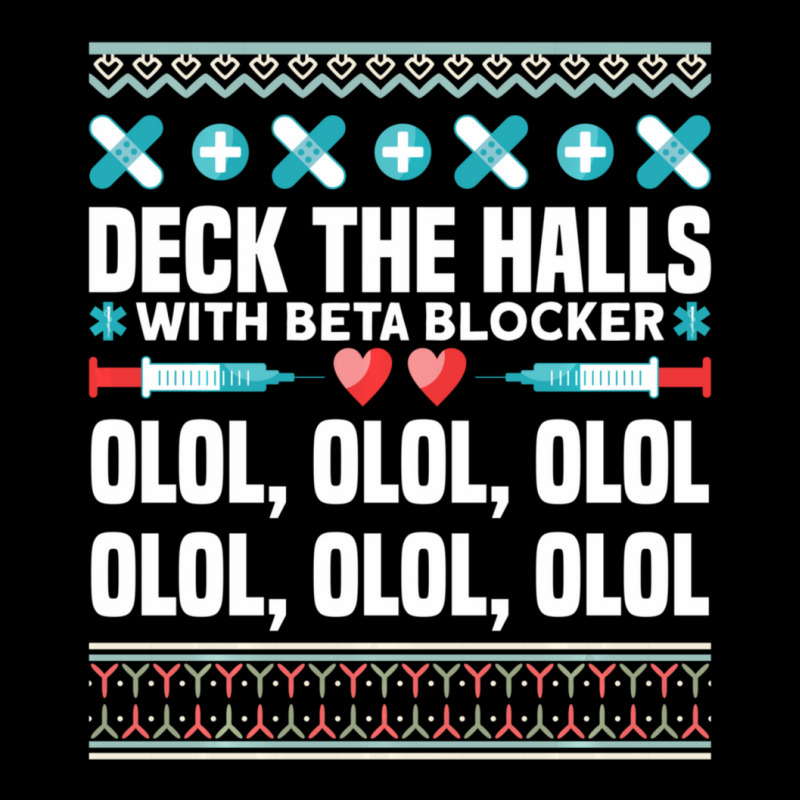 Deck The Halls Beta Blockers Nurse Christmas Ugly Sweater Adjustable Cap by longho | Artistshot