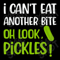 I Can't Eat Another Bite Oh Look Pickles Food Cropped Sweater | Artistshot