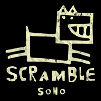 Scramble Soho Studio Cat Funny T Shirt V-neck Tee | Artistshot