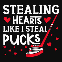 Stealing Hearts Like I Steal Pucks Valentines Day Ice Hockey T Shirt Crop Top | Artistshot