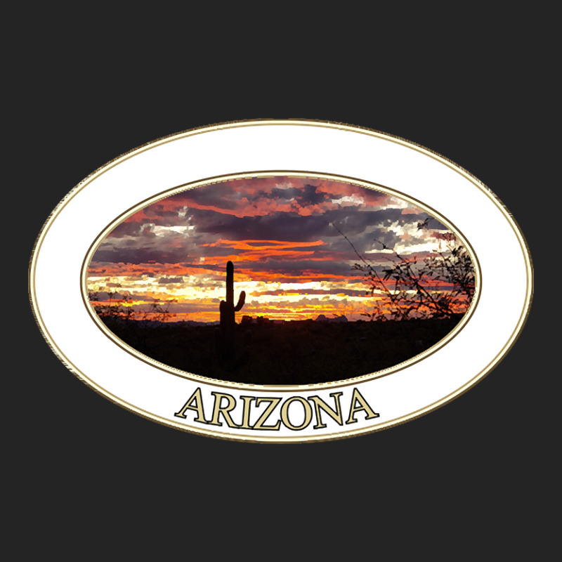 Artistshort Trending Arizona Sunset With Saguaro Cactus 3/4 Sleeve Shirt by declangreenwood | Artistshot