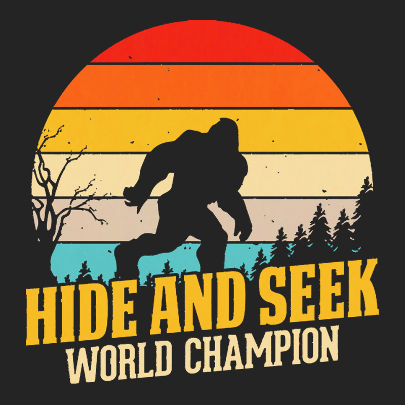 Bigfoot T  Shirt Retro Bigfoot Hide & Seek World Champion 3 3/4 Sleeve Shirt by wehnereffie391 | Artistshot