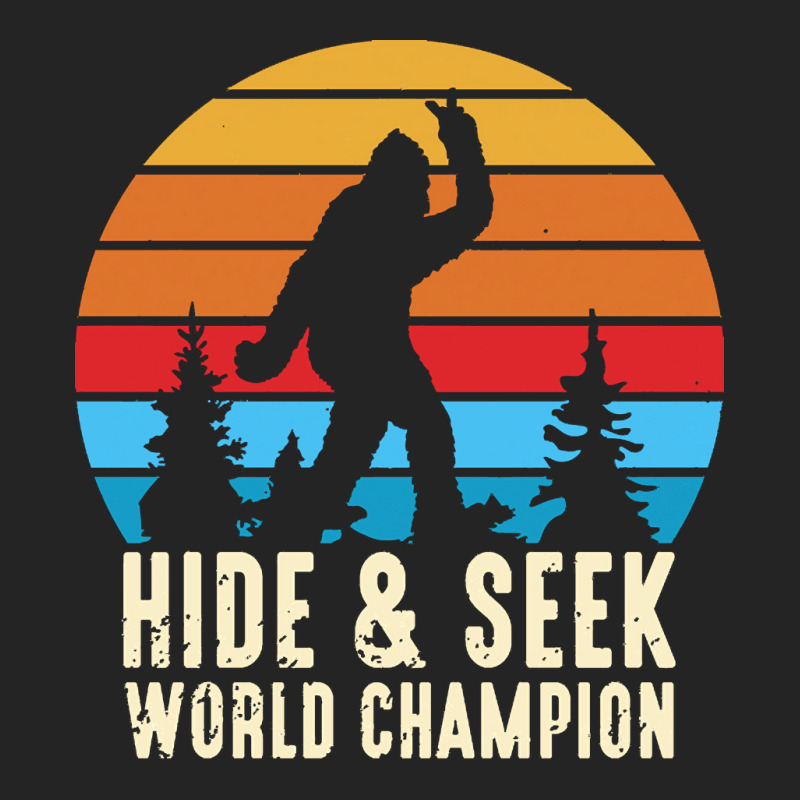 Bigfoot T  Shirt Retro Bigfoot Hide & Seek World Champion 6 3/4 Sleeve Shirt by wehnereffie391 | Artistshot