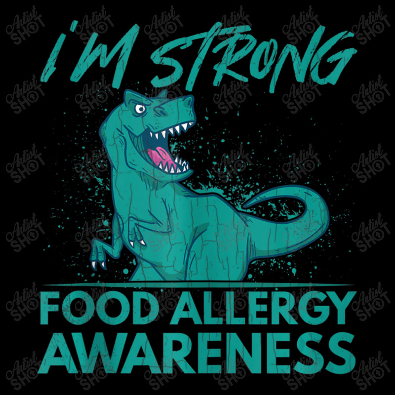 I'm Strong Food Allergy Awareness Month Teal Ribbon Youth Zipper Hoodie by thanhtran | Artistshot