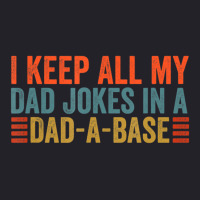 I Keep All My Dad Jokes In A Dad A Base Dad Jokes Father Day Unisex Sherpa-lined Denim Jacket | Artistshot