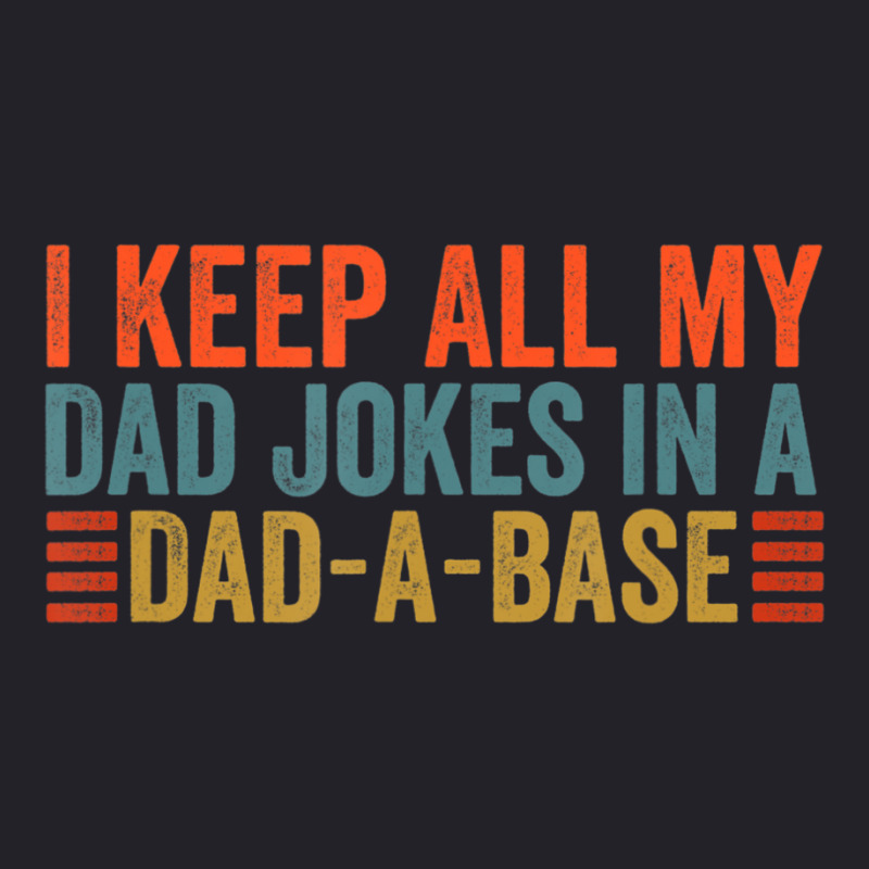 I Keep All My Dad Jokes In A Dad A Base Dad Jokes Father Day Unisex Sherpa-Lined Denim Jacket by tintruong | Artistshot