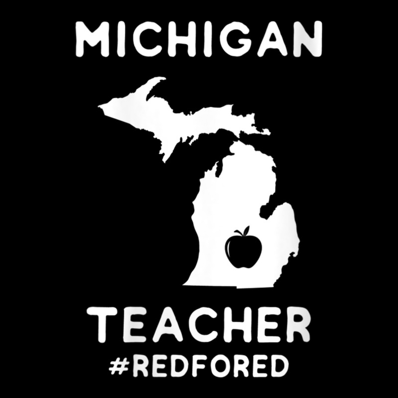 Womens Red For Ed Michigan Teacher Public Education V Neck T Shirt Graphic T-shirt | Artistshot