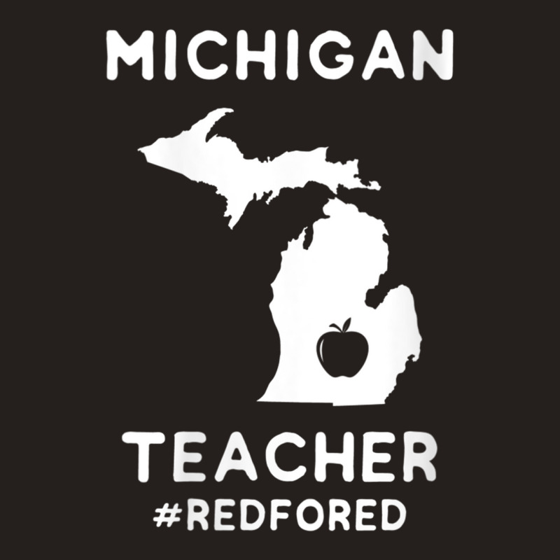 Womens Red For Ed Michigan Teacher Public Education V Neck T Shirt Tank Top | Artistshot