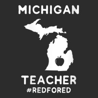 Womens Red For Ed Michigan Teacher Public Education V Neck T Shirt Exclusive T-shirt | Artistshot