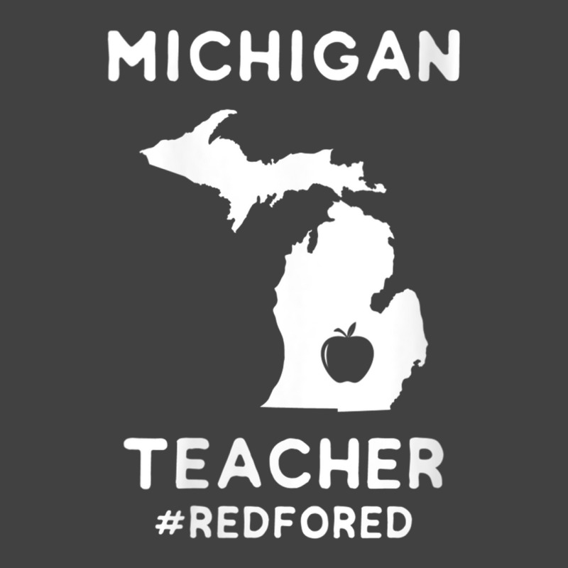 Womens Red For Ed Michigan Teacher Public Education V Neck T Shirt Vintage T-shirt | Artistshot