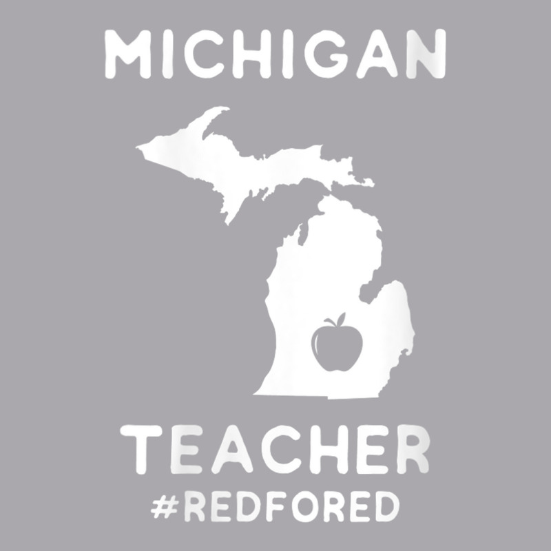 Womens Red For Ed Michigan Teacher Public Education V Neck T Shirt Youth 3/4 Sleeve | Artistshot