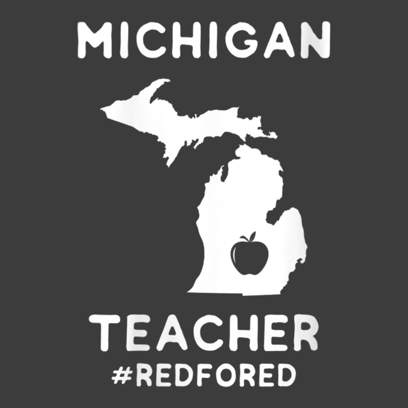 Womens Red For Ed Michigan Teacher Public Education V Neck T Shirt Men's Polo Shirt | Artistshot