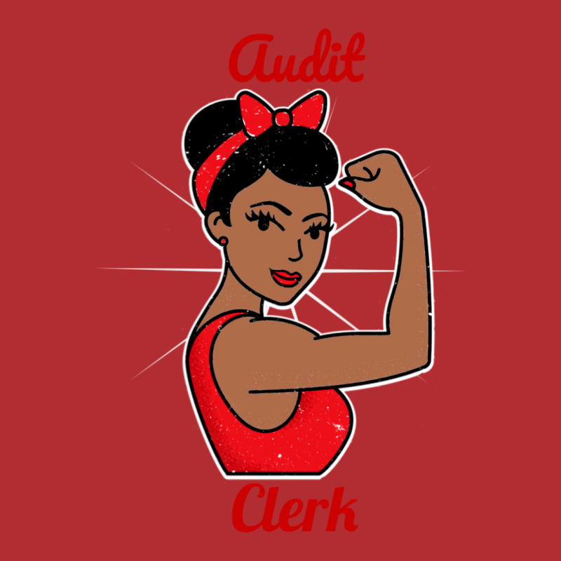 Audit Clerk Woman Strong Retro Vintage Poster Style Art Work 70s Ladies Fitted T-Shirt by kouchtolleyx | Artistshot