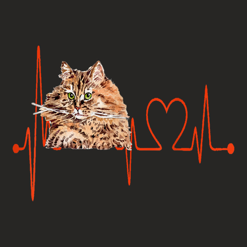 Siberian Forest Cat Heartbeat Ekg Funny Cats & Kitten Lovers T Shirt Ladies Fitted T-Shirt by ald1heberts | Artistshot